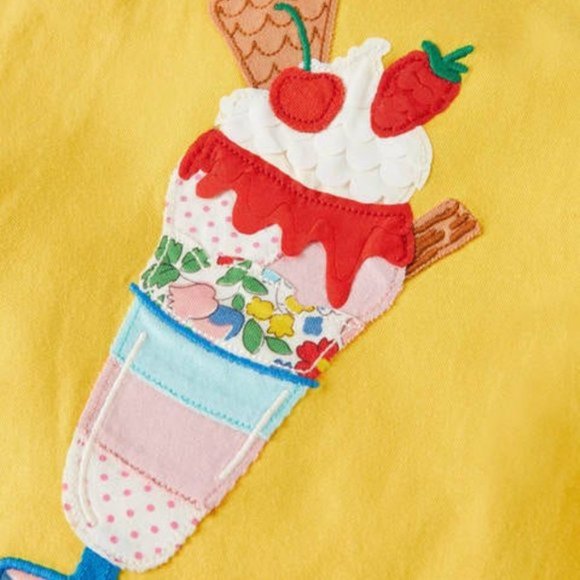 NWT Mini Boden Icecream Appliqué T-Shirt-5-6Y - Picture 4 of 6